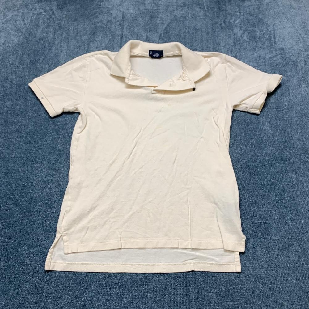 Polo Ralph Lauren Polo Shirt Boys M 12/14 White Pique Cotton Pony High Low Hem
